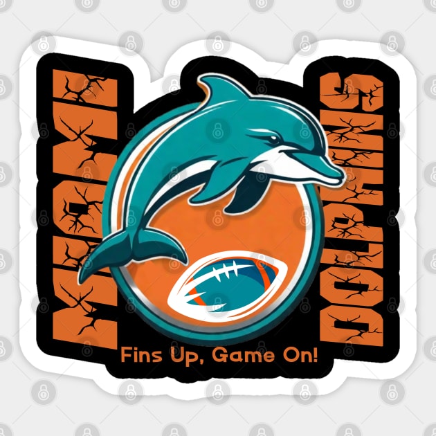 miami dolphins Sticker by AOAOCreation